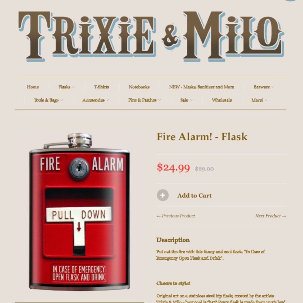 FireAlarm Flask- Brand new in box